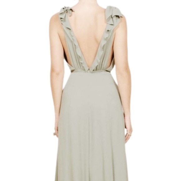 Reformation Gray Fog Peppermint Dress Medium NWT - Picture 3 of 3